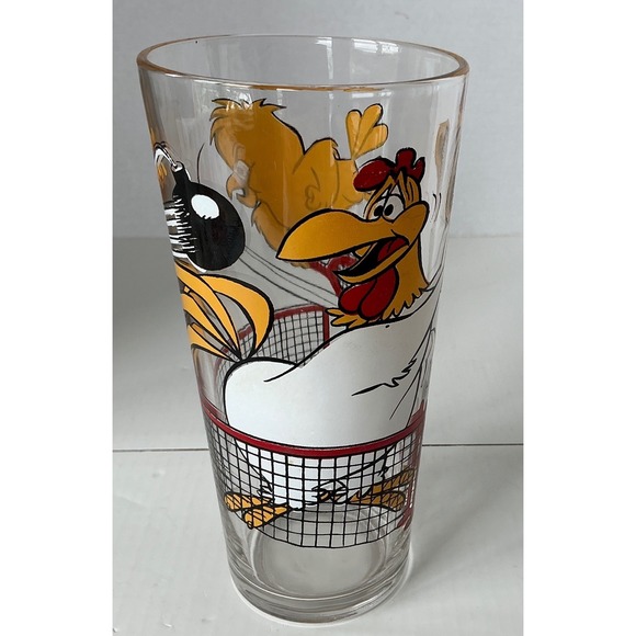 Pepsi Vintage 1976 Foghorn Leghorn Glass Henery Hawk Tennis Looney Tunes WB